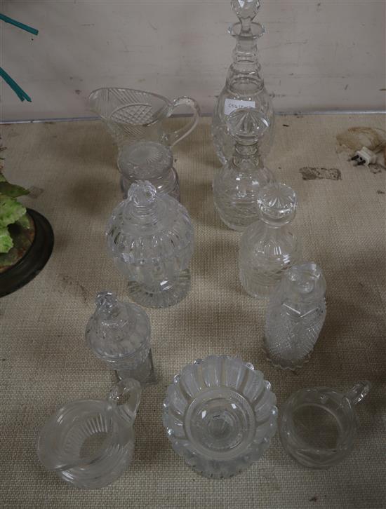 A group of cut glass, 19th century and later